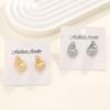2026 Trend Spiral Conch Stud Earrings for Women Elegant Simple Alloy Jewelry Personalized Fashion Style