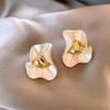 Monet Garden Style Oil Painting Baroque Pearl Earrings - French Court Inspired Light Luxury Accessories