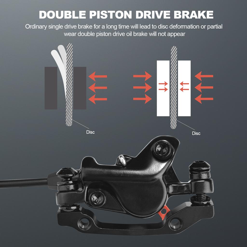 Hydraulic Brake Set Mountain Bike Hydraulic Disc Brakes, Bicycle Disc Brake Set Front 800mm Rear 1400mm MTB Hydraulic Brake Set