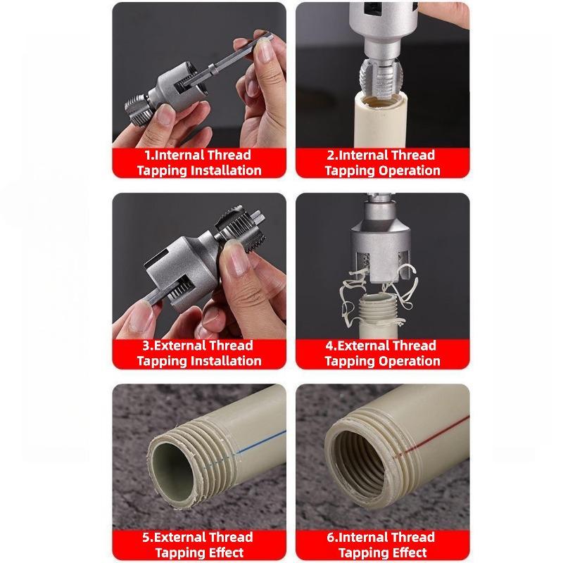 Řezačka závitů potrubí Nástroj na opravu závitů potrubí 1/2", 3/4"