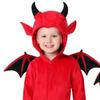 Halloween Children's Costume Night Fork Hooded Red Demon Vampire Performance Costume Cute Little Demon Bat Performance Costume