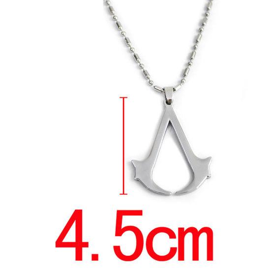 Erkek Assassin's Creed Altair Oyun Logosu Çelik Cosplay Zincir Kolye Kolye