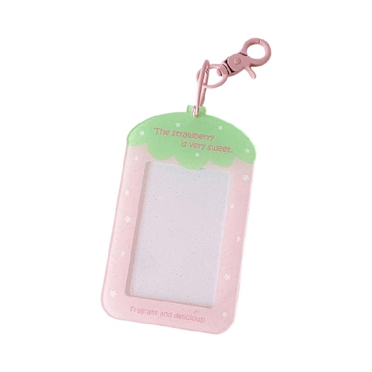 

3 Inch Mini Photo Protector With Carry Hook For Backpacks Key Organizes Photo Card Pouches Photo Card Protector Sleeve рожевий