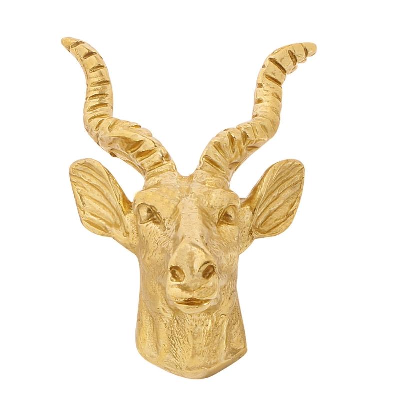 Unique Drawer Pulls Metal Dressers Knob Cupboard Handle Modern Furniture Handle Goat Shape Bedside Cabinet Pull