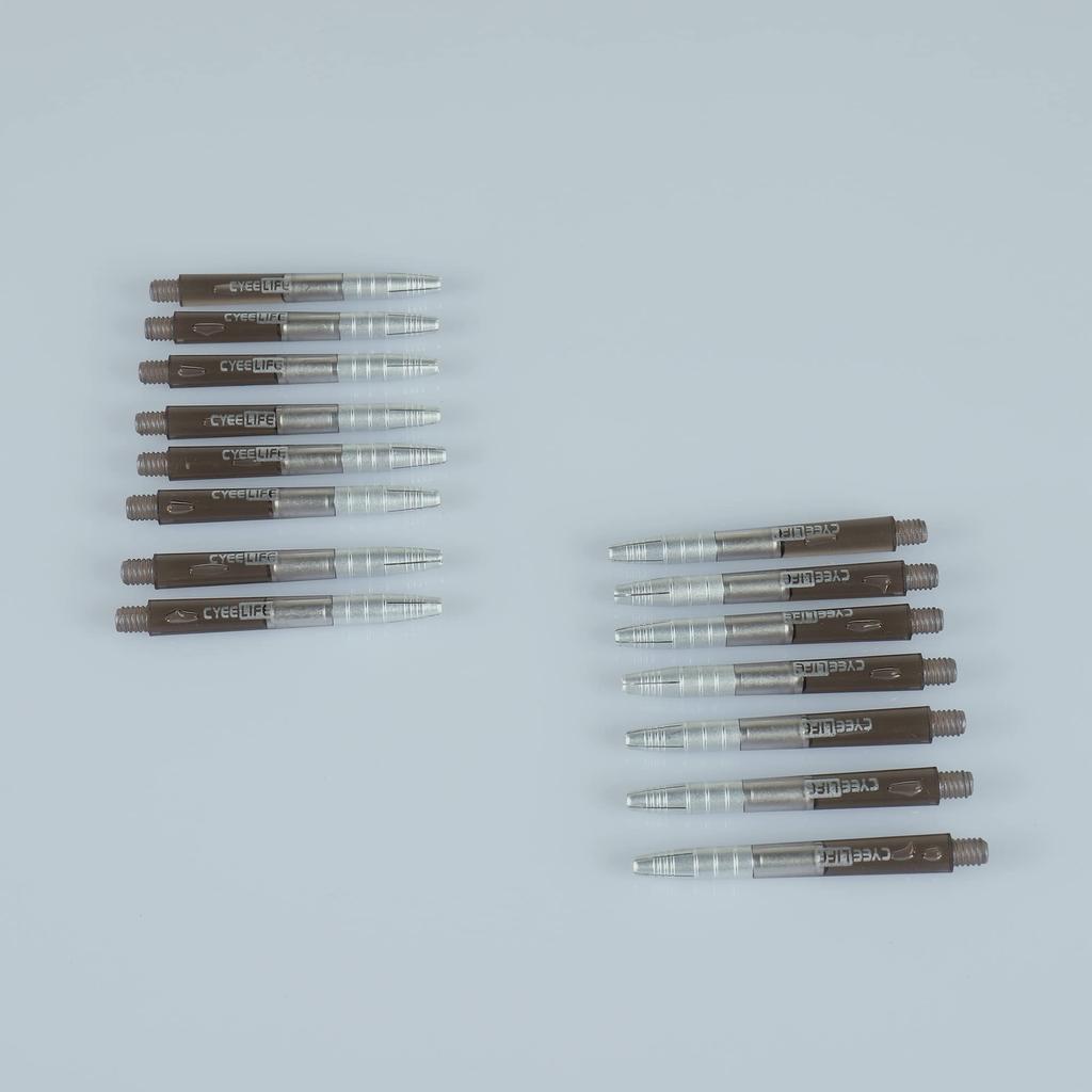 CyeeLife 15 pièces de tiges et corps de fléchettes, pièces en aluminium et en plastique transparent