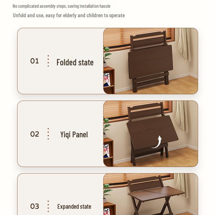 Portable Folding Study Desk - Compact, No Assembly Needed