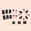 Cross-Border Fashion Easy Black Dazzling Nail Art, Classic Versatile Nude Color Removable Wearable Fake Nails