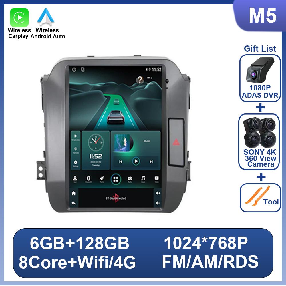 Android 14 Car Radio For Kia Sportage 3 SL 2010-2016 9.7 Inch 4G Wireless CarPlay Multimedia Player GPS Android Auto 2 Din