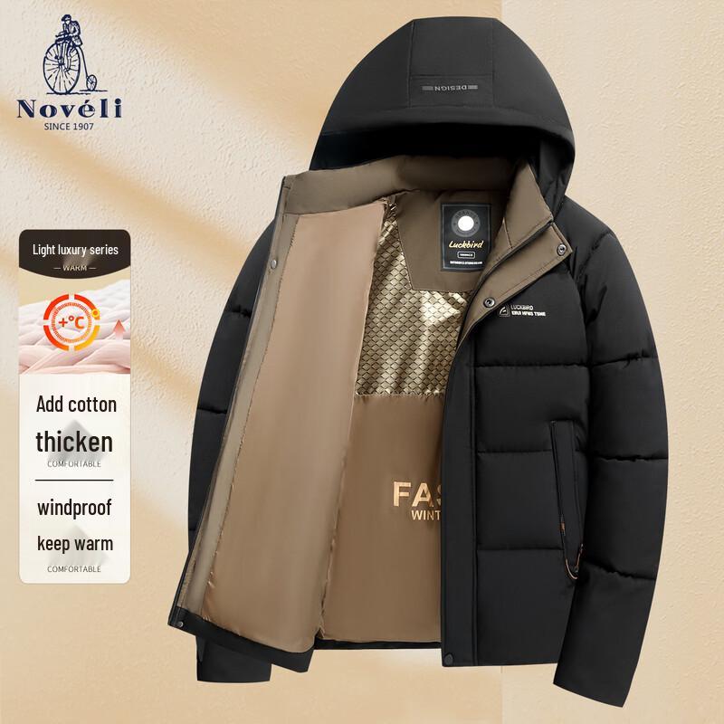 

Lanweilong Men s Thickened Winter Hooded Parka 2XL