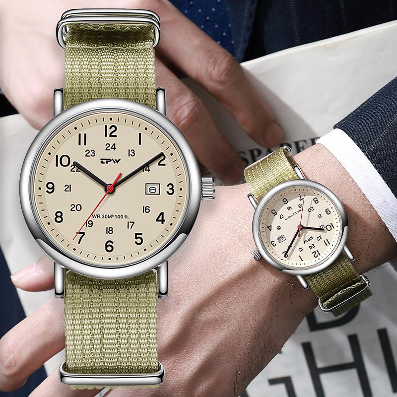 Fashion Men Watches Luxury Brand Fashion Mens Quartz Watch Classic Male Clock Big Dial Waterproof Man Date Wristwatch