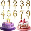 Stainless Steel Number Birthday Candle Holder Digital Birthday Candles Stand Family Gathering