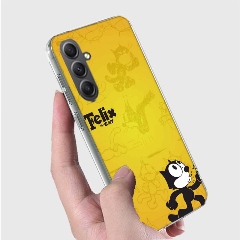 F-Felix the Cats Funny Phone Case for Samsung A16 A26 A36 A56 A17 A37 A57 A07 A06 A02S A03 A04S A05S Galaxy Note 20 10 A50S A71