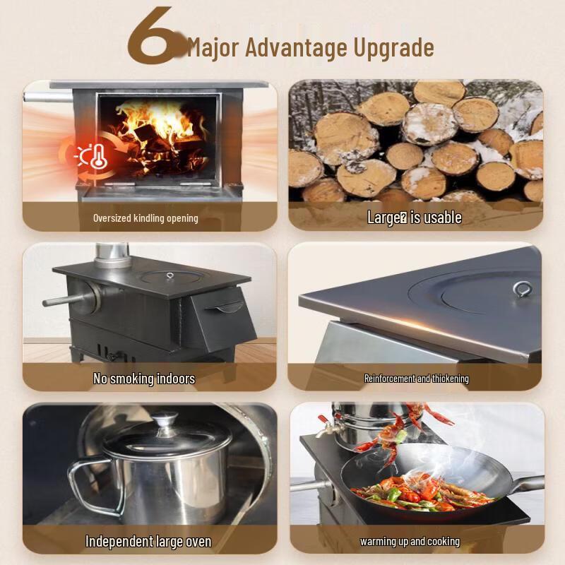Jun Ding Ying Large Wood-Burning Stove