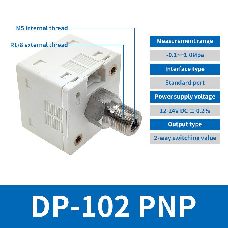 DP-101 DP-102 NPN PNP Digital Vacuum Negative Pressure Sensor Pressure Controller -100 To +100kPa / -0.1 To +1Mpa 101-M 102-M