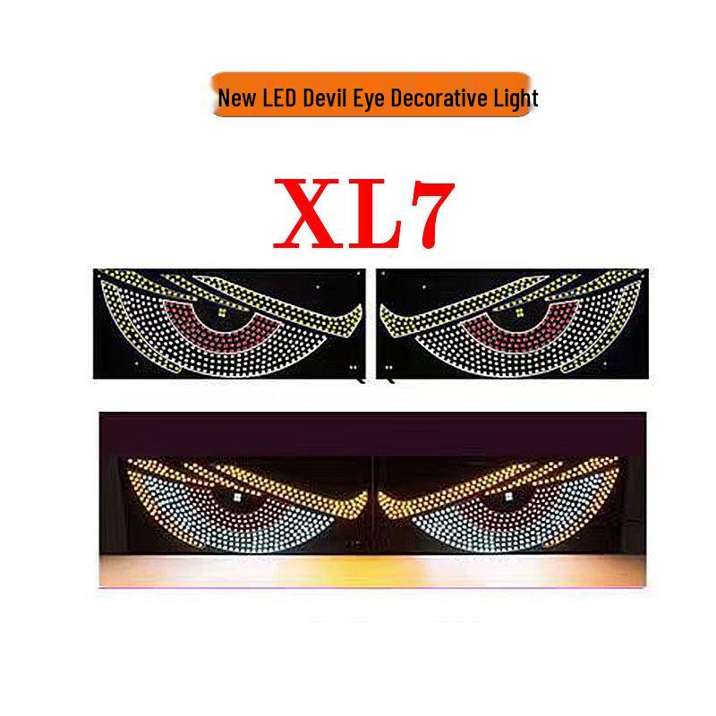 Dynamic Demon Eye LED Car Windshield Light - USB Powered Display for Front and Rear