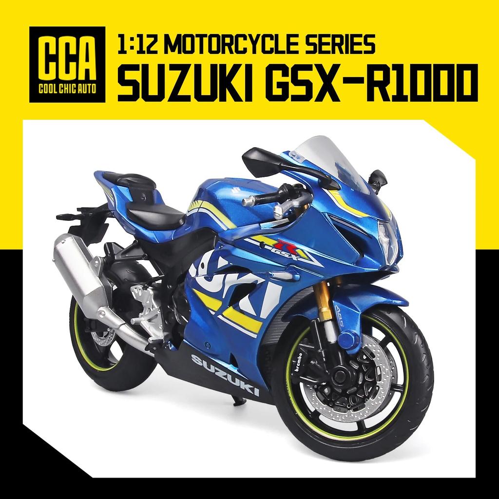 CCA 1:12 Scal SUZUKI GSX1000 Diecast Motorcycle Model - Realistic Design, Ideal for Bike Enthusiasts, Perfect Gift for All Ages