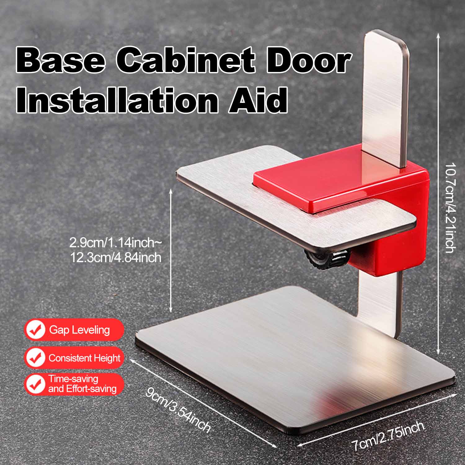 New Multifunctional Stainless Steel Cabinet Door Installation Aid Adjustable Woodworking Cabinet Door Installation Aid красный
