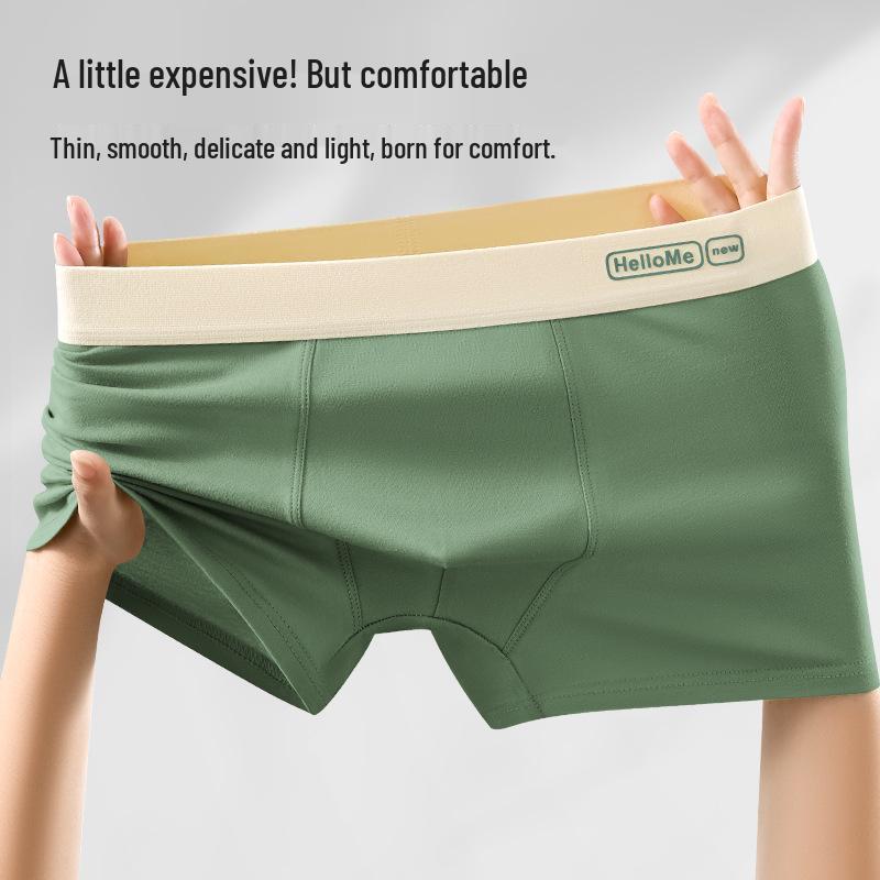 Men's Pure Cotton Boxer Briefs - Trendy, Lightweight, Youthful Autumn/Winter Shorts