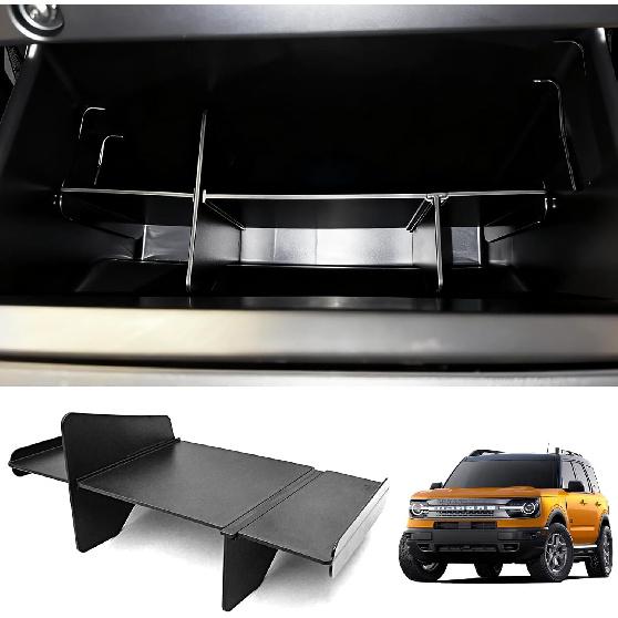 Upgrade Glove Box Dividers Organizer For Ford Bronco Sport 2025 -2024 Accessories,Car Glove Box Organizer Divide Space ABS Storage Classification