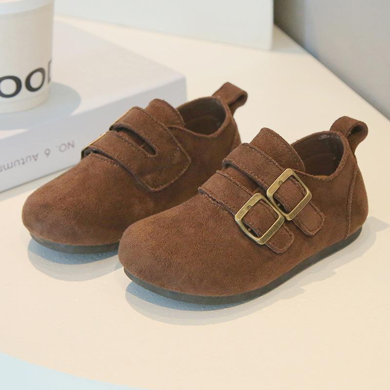 Spring Autumn Soft Sole Kids Vintage Leather Shoes Toddler Casual Loafers Comfortable Preschool Sneakers