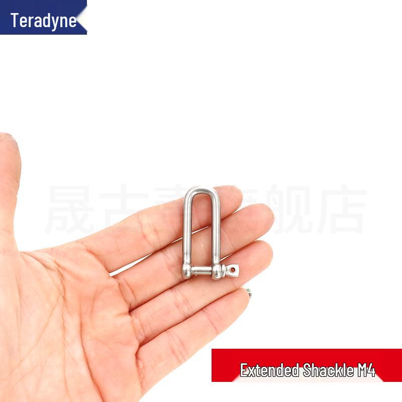Stainless Steel Wide-Mouth U-Shaped Detachable Shackle Hook Keyring