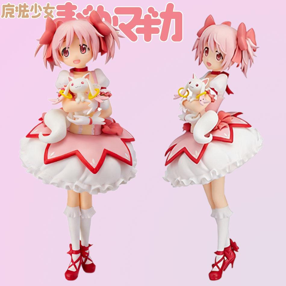 Anime Magikano 18cm Puella Magi Madoka Magica Madoka Kaname Magiczna Dziewczyna Model PVC Figurka Artikulowana Uroczy Prezent Urodzinowy