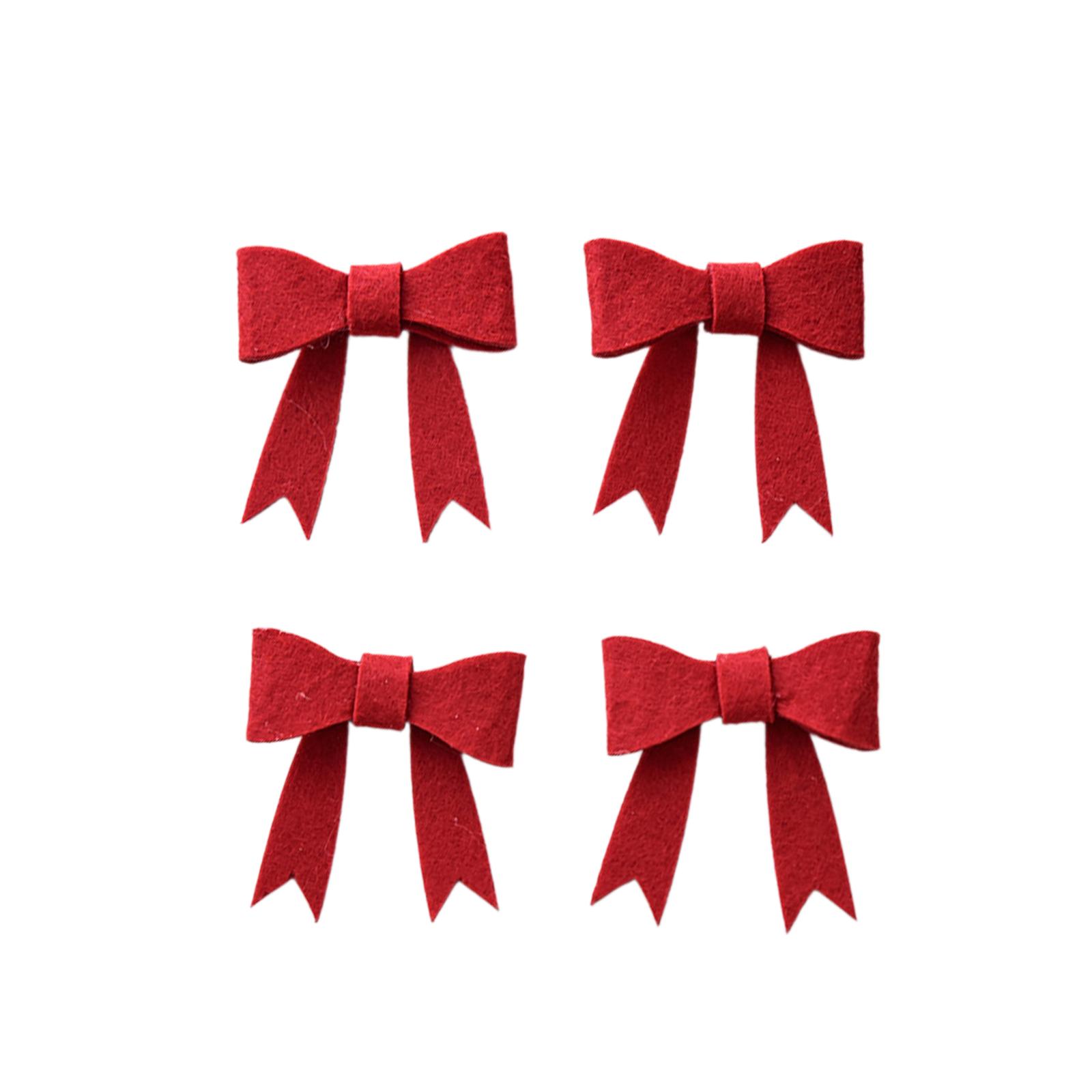 

4-piece DIY Bow Decoration Set, Handmade DIY Retro Ornaments One Size красный