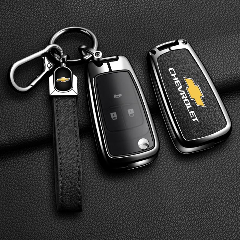 For Chevrolet Onix Equino Orlando Cruze Spark Sonic Camaro Volt Bolt Trax Malibu Blazer Traverse Seeker Alloy Car Key Case Cover