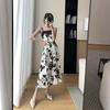 Summer French Suspender Skirt Temperament Floral Suspender Dress Women's New Light and Mature Style Thin Waist Dress