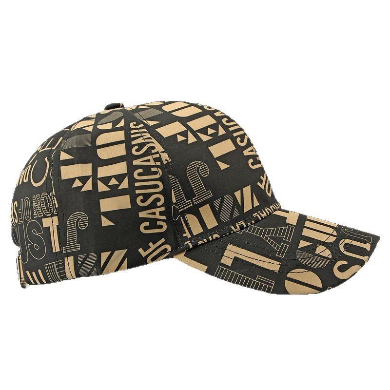 Graffiti Letter Print Baseball Cap Unisex Streetwear Structured Hard Top Peaked Hat Spring Summer Outdoor Sun Protection Visor for Men Women