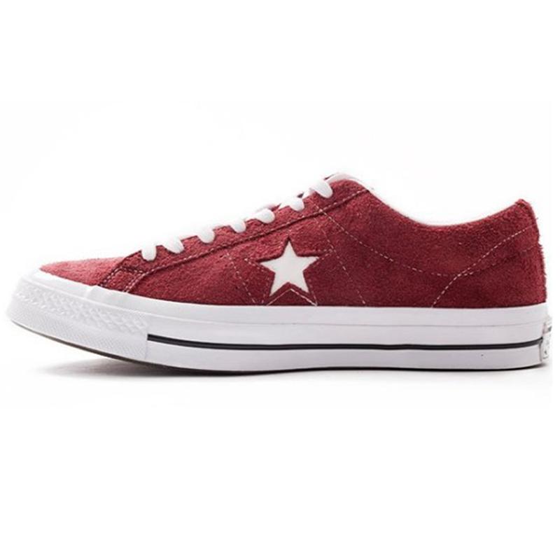 

Converse Коллекция One Star оксфорды Повседневные Универсальные Низкие Кеды из Канваса Унисекс Бордовый 43