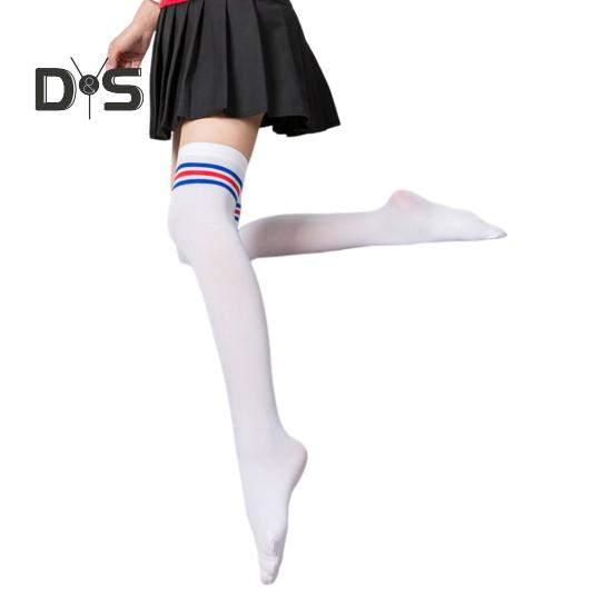 

1 пара женских зимних носков выше колена с высокой трубой, противоскользящие, эластичные, однотонные, сохраняют тепло, меняют форму ноги, для повседневных школьных свиданий, чулки 42cm B