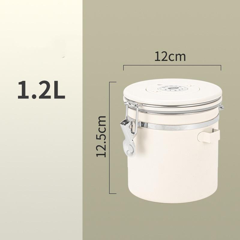 Stainless Steel Coffee Canister Coffee Bean Storage Airtight Containers with Date with Spoon Vent Valve Kitchen Food Storage Jar
