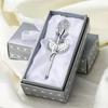 Mini Crystal Glass Roses Wedding Party Valentine's Day Gifts Creative Christmas Souvenirs Home Wedding Decoration Rose Ornaments
