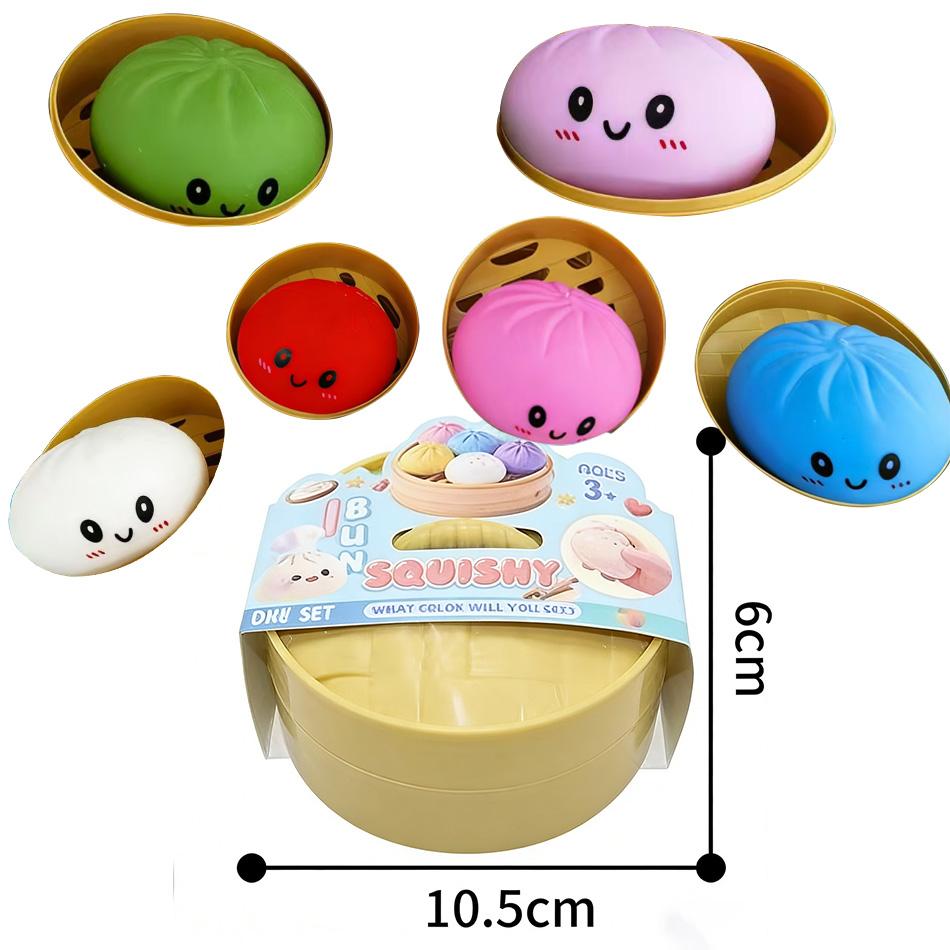 1Pcs Colors Are Randomcolorful Dumpling Stress Balls - Reusable Low Rebound Decompression Toys Unique Home Decoration & Gift Ide