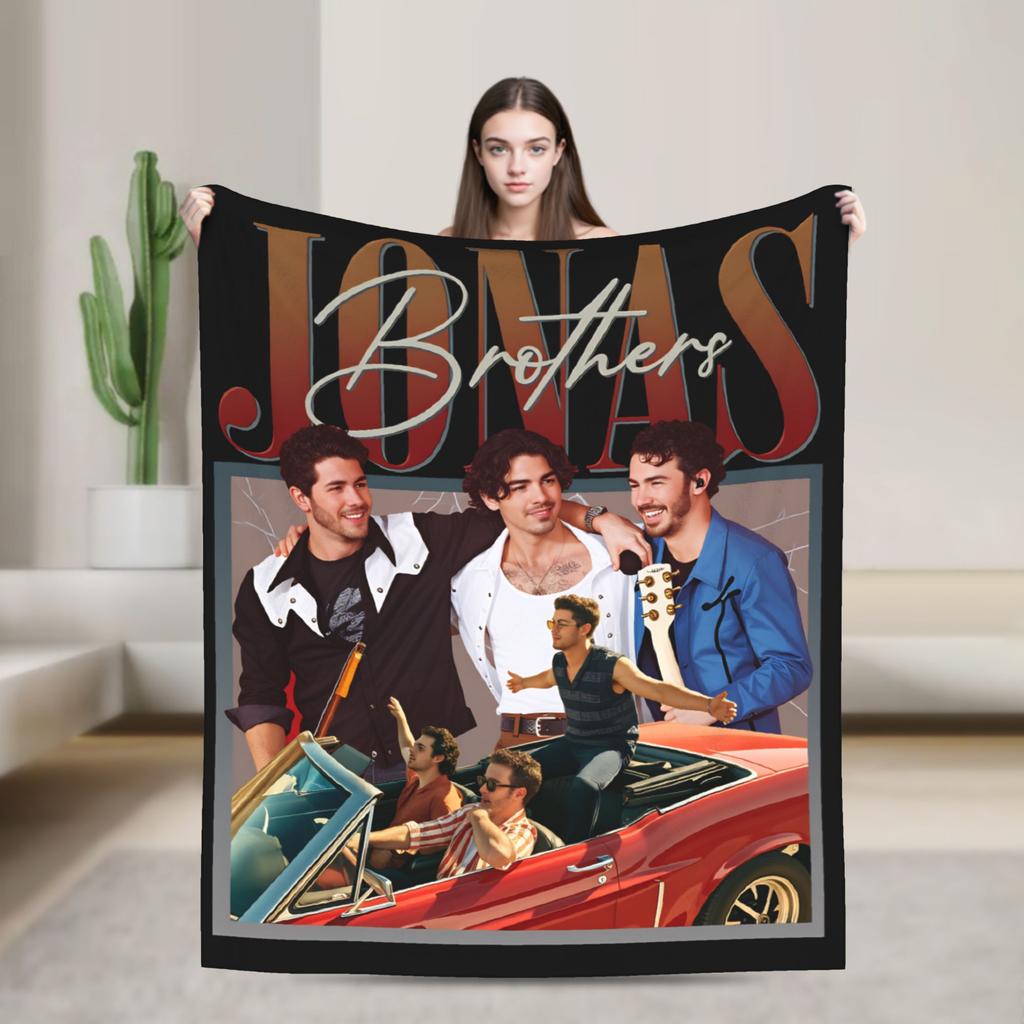Kevin Jonas  Blankets Quality Warm J-Jonas Brothers  Bedding Throws Winter Kids Bedroom Fluffy Bedspread