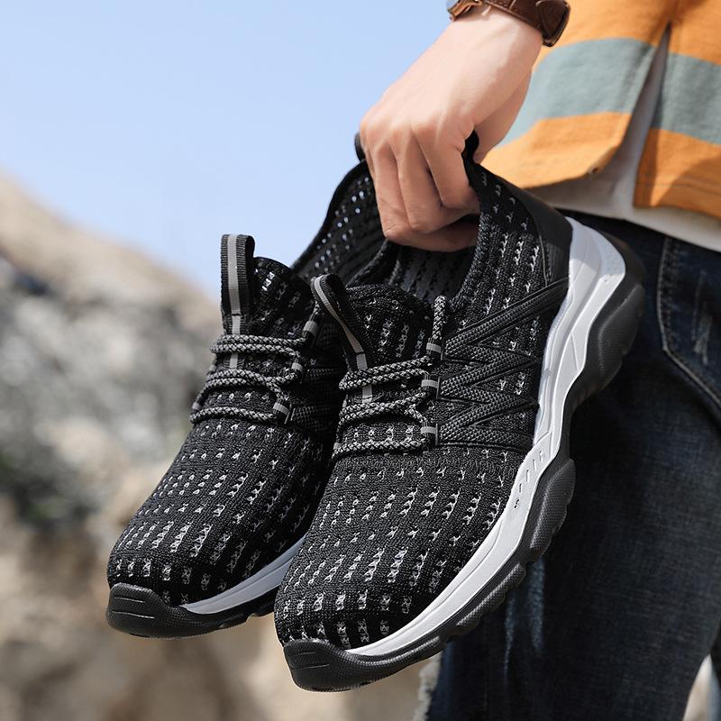 

2024 Весна и Осень Летающие Кроссовки Уличная Обувь Мужская Уличная Рабочая Страховая Обувь Спортивная и Отдыха Инструментальная Обувь Мужская Обувь 39 чёрный