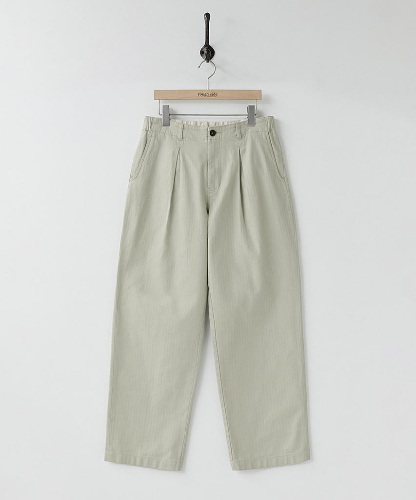 Leopeusaideu Box Pleat Pants Oatmeal(H)