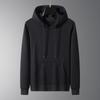 Pure Cotton Hooded Sweatshirt for Men and Women Solid Color Loose Casual Sports Jacket Plus Velvet Thickened Sweatshirt Hooded Pullover Top
