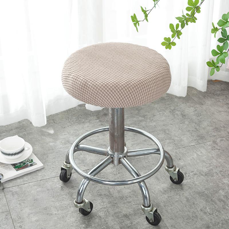 

Round Stool Chair Cover Household Dust Cover Swivel Chair Stool Seat Cover Protective Cover Chair Cover Fabric Dining Chair 30-40cm хаки