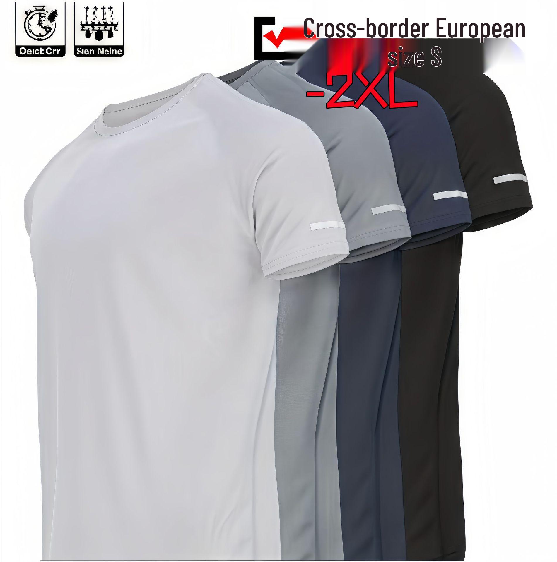 Premium Price Europese Pasvorm Multipack Heren Sneldrogende Sport T-shirts - Blauw XL