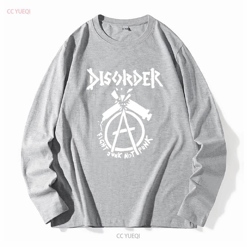 Disorder Fight Junk Thrash hardcore Punk rock band T shirt long or short sleeves vintage Washed graphic Unisex fashion Stylish