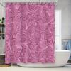Elegant Pink Lace Shower Curtain Decorative Waterproof Bath Rug Cover Home Decoration