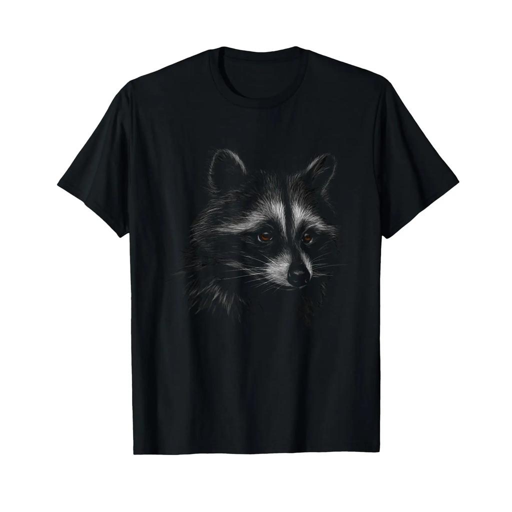 Raccoon Trash Panda T Shirt Black Vintage Versatile Unisex Soft Graphic Designer Clothes Stylish Comfortable Streetwear