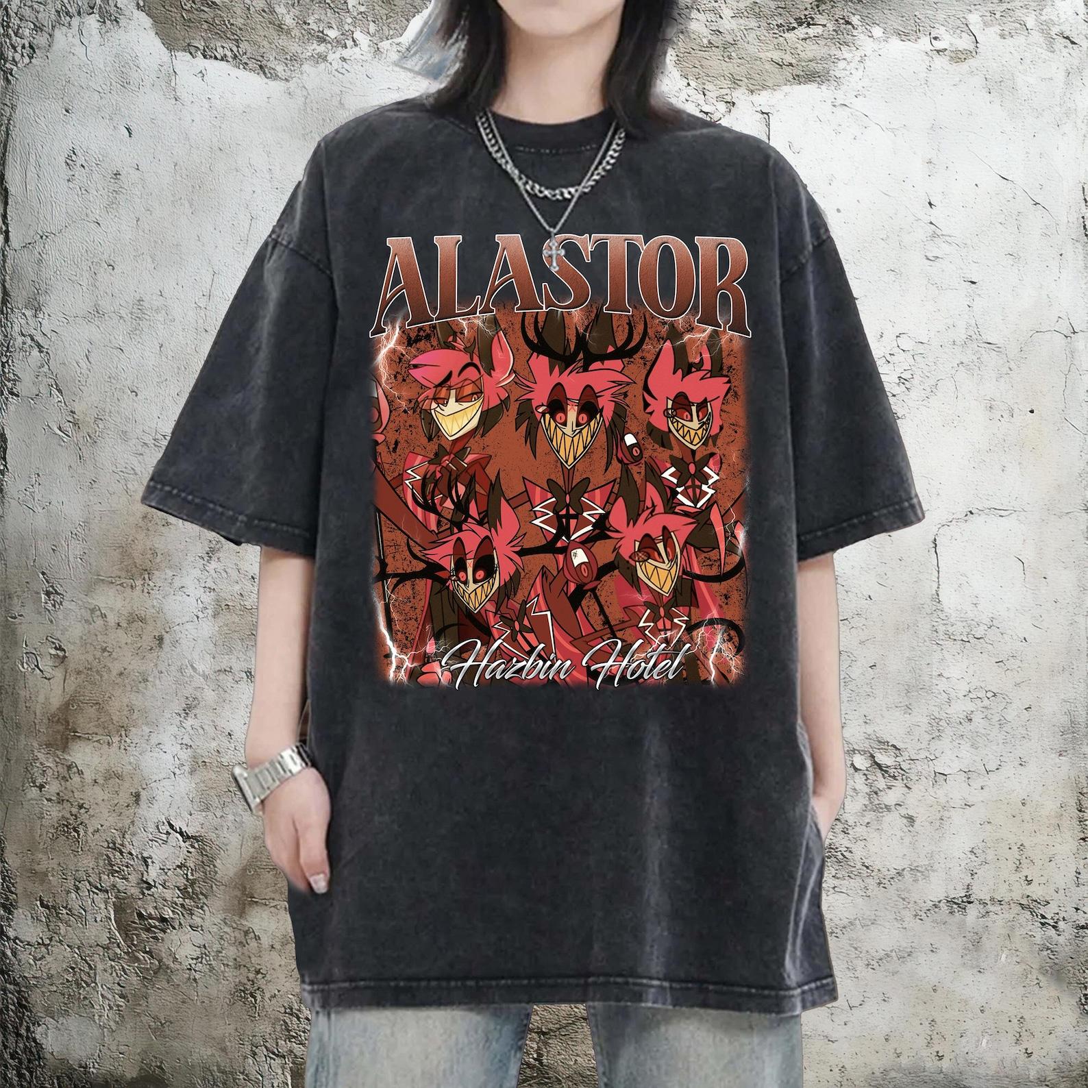 Alastor Hazbin Hotel Shirt, Anime Style T-Shirt, Gift for Hazbin Fans M