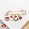 Cute Cartoon Santa Claus Enamel Alloy Brooch Christmas Party Hat Clothing DIY Decorative Pins Xmas Gift for Men Women Children