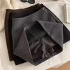 Korean Retro Wool Blend High Waist A-Line Skirt - Anti-Exposure, Hip-Hugging, Slim Fit for Autumn/Winter.