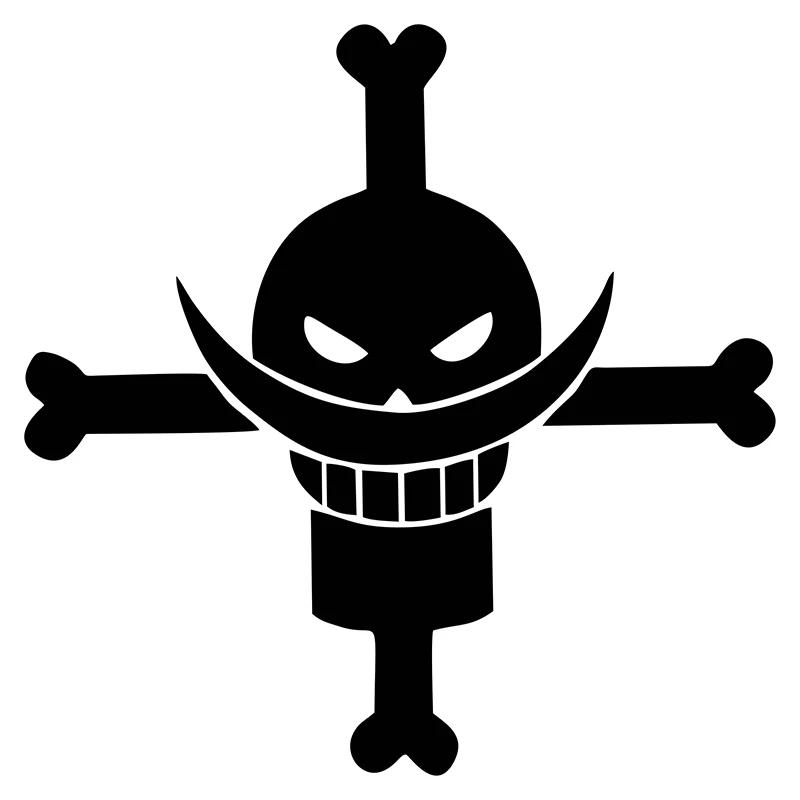 Car Stickers Whitebeard Pirates Marine Reflective Decoration For Fuel Tank Cap Bumper Trunk Motorcycle Helmet Laptop Phone