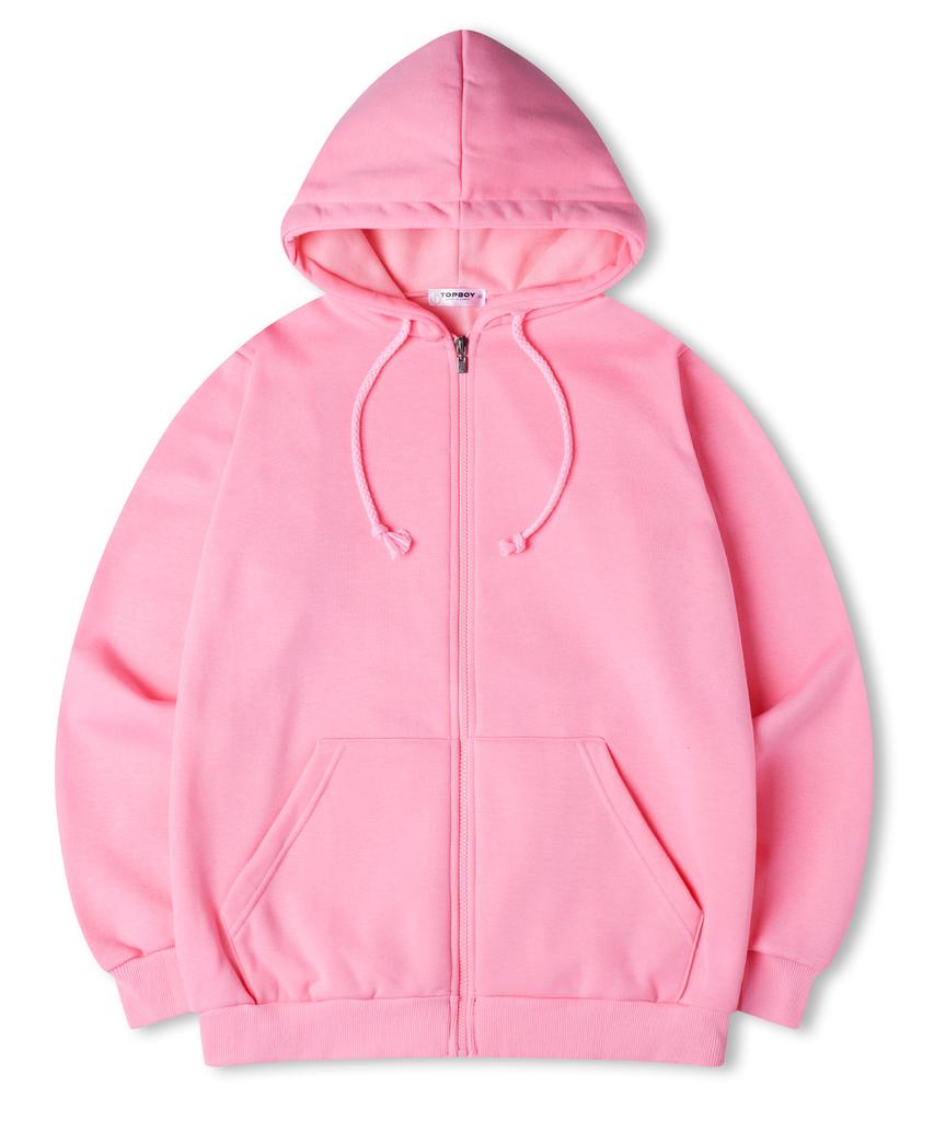 Topboy [2Pack] Essential Regular Brushed Fleece Sweat Zip-Up 16 Colors (Type A)