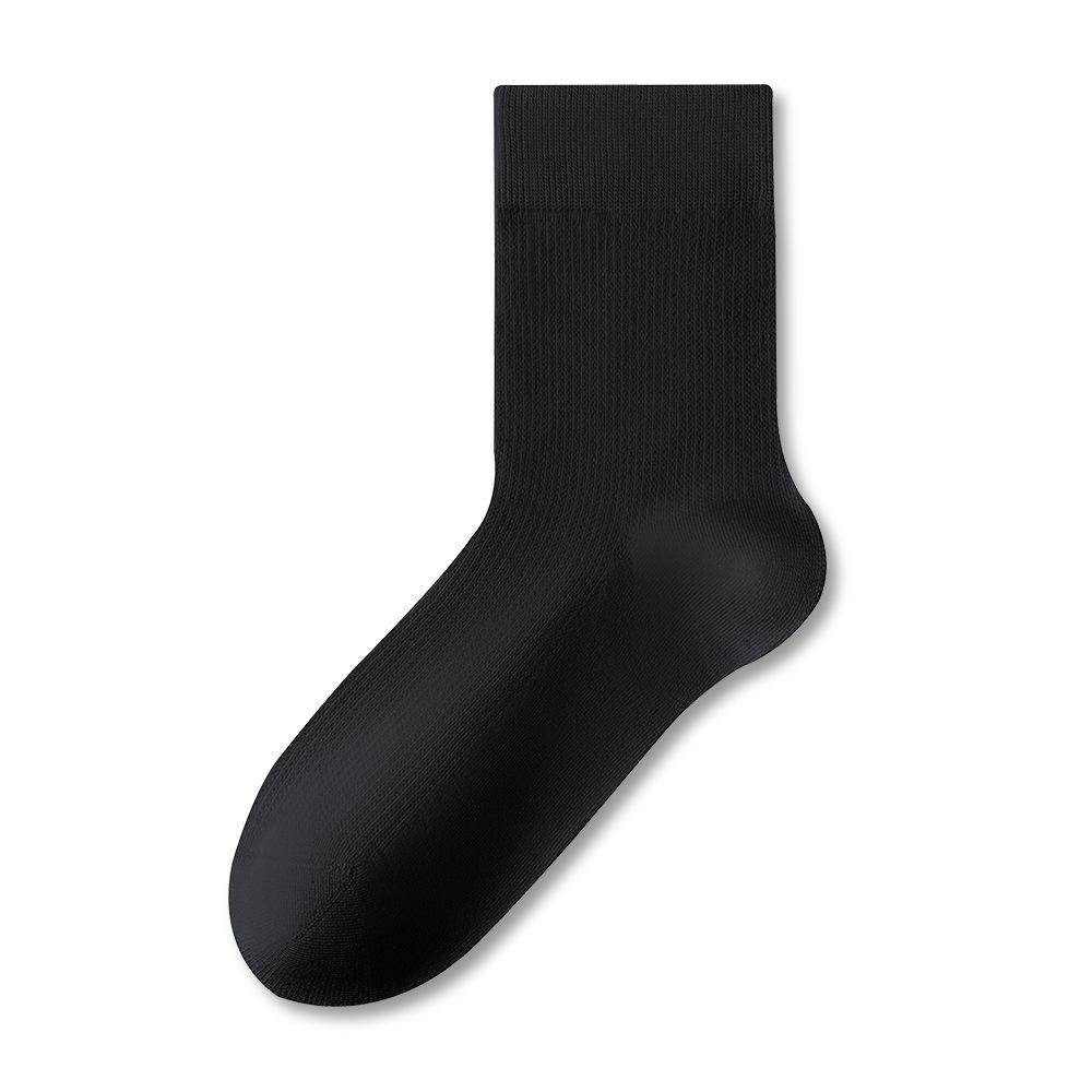 Women's Summer Thin, Cool Modal Ice Socks, Mid-calf Socks, Antibacterial, Deodorizing, Breathable, White, Boneless